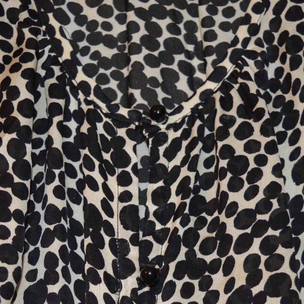 Banana Republic Black and White Blouse Size XS - Picture 5 of 7